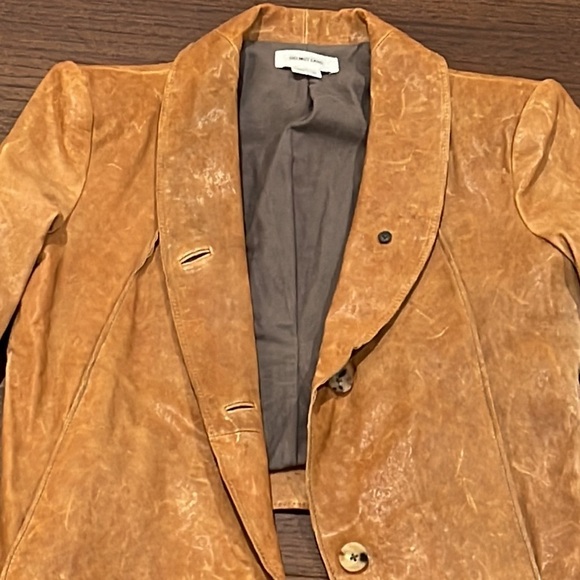 Helmut Lang Tan Women’s Leather Jacket Size Small - Picture 2 of 6